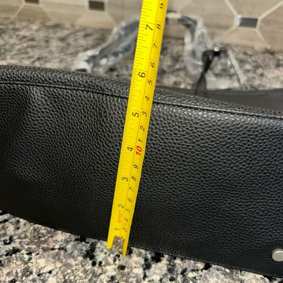 French Connection Bethan Pebble Tote Black 12X14X6 in. Brand New Dust Bag Incl. - Picture 8 of 15